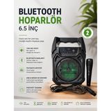 Belle Fusion Mey Ithalat® Bluetooth Hoparlör Mikrofonlu Taşınabilir Ses Sistemi Fm Radyo, Usb, Sd Kart ve Tws Özellikli