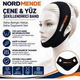 Belle Fusion Mey Ithalat® Çene ve Yüz Şekillendirici Band - Ayarlanabilir V-Line Yüz Toparlayıcı Band - Cırt Cırtlı Esnek Yüz Bandı - Siyah