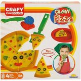 Belle Fusion Mey Ithalat® Crafy Çılgın Pizza Oyun Hamuru Seti 200 G 10 Parça