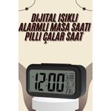 Belle Fusion Mey Ithalat® Dijital Masa Saati Termometreli Takvim Çalar Saat LED Ekran Pilli