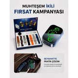 Belle Fusion Mey Ithalat® Dokunmatik Akıllı Saat Yeni Nesil Kulaklık Kampanyası Bluetooth Bağlantılı Anc - Çok Renkli