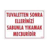 Belle Fusion Mey Ithalat® Ellerinizi Yıkayınız Uyarı Levhası 25X35 KOD:1201