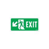 Belle Fusion Mey Ithalat® Exit Sol Aşağı Uyarı Levhası 17,5X25 KOD:958