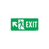 Belle Fusion Mey Ithalat® Exit Sol Yukarıı Uyarı Levhası 17,5X25 KOD:960