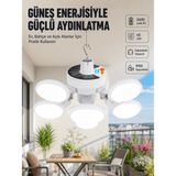 Belle Fusion Mey Ithalat® Güneş Enerjili Katlanabilir 5 Kanatlı Solar Bahçe Lambası