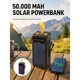 Belle Fusion Mey Ithalat® Güneş Enerjili Powerbank Dijital Göstergeli Taşınabilir Güç Kaynağı Yeni Nes - Çok Renkli