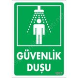Belle Fusion Mey Ithalat® Güvenlik Duşu Uyarı Levhası 17,5X25 KOD:1017 - Çok Renkli