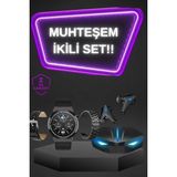 Belle Fusion Mey Ithalat® Kablosuz Bluetooth Bağlantılı Kulaklık ve Dokunmatik Ekran Akıllı Saat Arama Ce - Çok Renkli