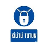 Belle Fusion Mey Ithalat® Kilitli Tutun Uyarı Levhası 25X35 KOD:601 - Çok Renkli