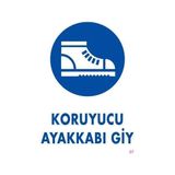 Belle Fusion Mey Ithalat® Koruyucu Ayakkabı Giy Uyarı Levhası 25X35 Kod:7 - Çok Renkli