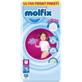 Belle Fusion Mey Ithalat® Külot Bez Ultra Fırsat Paketi 6 Beden 15+ kg 58 Adet