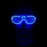 Belle Fusion Mey Ithalat® Mavi LED Işıklı Parti Gözlüğü - Neon Glow Şerit Gözlük 3 Modlu