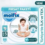 Belle Fusion Mey Ithalat® Premium Bebek Bezi Ultra Fırsat Paketi 5 Beden 11-18 kg 66 Adet - Çok Renkli