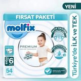 Belle Fusion Mey Ithalat® Premium Bebek Bezi Ultra Fırsat Paketi 6 Beden 15+ kg 54 Adet - Çok Renkli