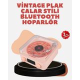 Belle Fusion Mey Ithalat® Retro Kristal Netliğinde Ses – Gece Işıklı Retro Bluetooth Hoparlör - Çok Renkli