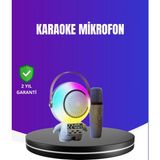 Belle Fusion Mey Ithalat® Rgb Işıklı Astronot Bluetooth Hoparlör Karaoke Mikrofonlu - Çok Renkli