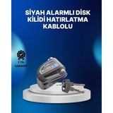 Belle Fusion Mey Ithalat® Suya Dayanıklı 110DB Alarmlı Çelik Disk Kilidi - Renkli