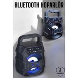 Belle Fusion Mey Ithalat® Taşınabilir Bluetooth Hoparlör LED Işıklı Uzun Pil Ömrü