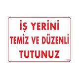 Belle Fusion Mey Ithalat® Temizlik Düzen Uyarı Levhası 25X35 KOD:1200
