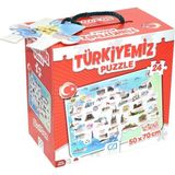 Belle Fusion Mey Ithalat® Türkiyemiz 24 Parça Yer Puzzle