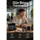 Belle Fusion Mey Ithalat® Ucuz Kaliteli Akıllı Saat ve Powerbank Bluetooth Kulaklık 5.1 Stereo Anc Özelliğ - Çok Renkli