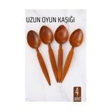Belle Fusion Mey Ithalat® Uzun Oyun Kaşığı Halk Oyunu Kaşığı - Kına Kaşığı Uzun Saplı Zeybek Oyun Kaşığı 4 Adet