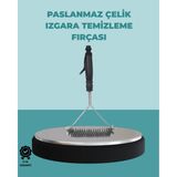 Belle Fusion Mey Ithalat® Uzun Saplı Paslanmaz Çelik Izgara Temizlik Fırçası