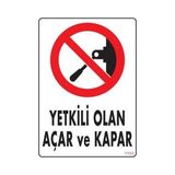Belle Fusion Mey Ithalat® Yetkili Elektrik Uyarı Levhası 25X35 KOD:1103 - Çok Renkli