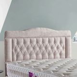 Belletto 160 cm Krem Çift Kişilik Vogue Lüx Kumaş Başlık