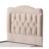 Belletto 90 cm Krem Tek Kişilik Vogue Lüx Kumaş Başlık