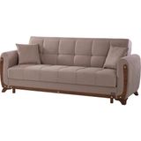 Belletto Yataklı-Sandıklı Zeta Kanepe Kahverengi Jerry Kumaş Modern Tasarım 230 cm Derinlik 60 cm