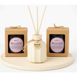 Bellevie Candles Vanilla Kokusu Kavanoz Mum Seti - Lavender - 10 Adet