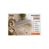 Bellin Ütü Masası Kılıfı Örtüsü Keçeli 140x55 Cm KARELİ GRİ