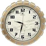 Bellisima BL-1058 Serisi Klasik Kadran Mermer Desenli Sessiz Akar 30 cm Duvar Saati Gold-Gri