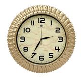 Bellisima BL-1074 Serisi Klasik Kadran Yaprak Desenli Sessiz Akar 30 cm Duvar Saati Gold