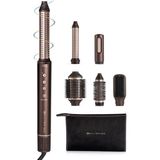 Bellissima Prodigy Dijital Air Styler, Çok Fonksiyonlu Hava Üflemeli Saç Şekillendirici Fırça - Kahverengi