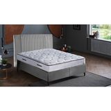 Bellona Baza Başlık Yatak Seti 90x190 10 Yıl Yatak Garantili Gri - Tek Kişilik - 90 x 190 cm
