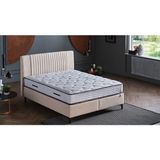 Bellona Baza Başlık Yatak Seti 90x190 10 Yıl Yatak Garantili Krem - Tek Kişilik - 90 x 190 cm