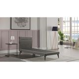 Bellona Flexy Baza Başlık Takımı Tek Kişilik Karyola Set - 90 x 200 cm - Gri