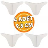 Bellona Rose Berjer Mobilya Kanepe Sehpa Puf Koltuk Ayağı 9.5 Cm Beyaz Baza Ayakları (4 Adet)