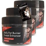 Belly Fatburner Yağları Eritmek Için Masaj Bakım Kremi 3X100 Ml+1 Adet Jel ile - 1li