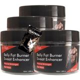 Belly Fatburner Yağları Eritmek Için Masaj Bakım Kremi 4X100 Ml+1 Adet Jel ile - 1li
