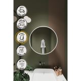 BELMO Odin Oval Aynalı Kapaklı Lavabo Üstü Banyo Dolabı
