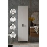 Belmo Titan 8 Raflı 2 Kapaklı Çok Amaçlı Dolap Mutfak Banyo Kiler Erzak Dolabı - 00 Beyaz