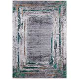 Beloretsk Gri Modern Geometrik Etnik Eskitme Desenli Boho Makinada Yıkanabilir Hafif Hav Toz Vermez Leke Tutmaz Kaymaz Taban Dijital Makine Baskı Halı Oturma Odası Salon Yolluk Koridor Mutfak Halısı