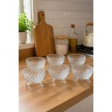 Beloria Ayaklı Cam Kase 6'lı Set 10 cm Şeffaf Sunum ve Çerezlik Kasesi