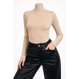 Belpa Kadın Ten Uzun Kollu Body Tekli - S