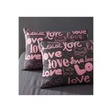 Belsina Home Love Desen | Fermuarlı | 2 Adet 50x70 Cm Yastık Kılıfı