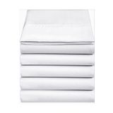 Belsina Home Ranforce Çift Kişilik 5 Adet 220x240 cm Beyaz Düz Çarşaf (Oteller İçin Kaliteli Sık Dokuma Kumaş)