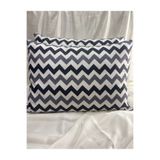 Belsina Home Siyah Zikzak | 2 Adet Fermuarlı Yastık Kılıfı | 50x70 Cm